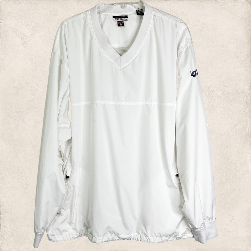 NWOT Antigua Golf V-Neck Performance Pullover Shirt White Men’s Sz XL